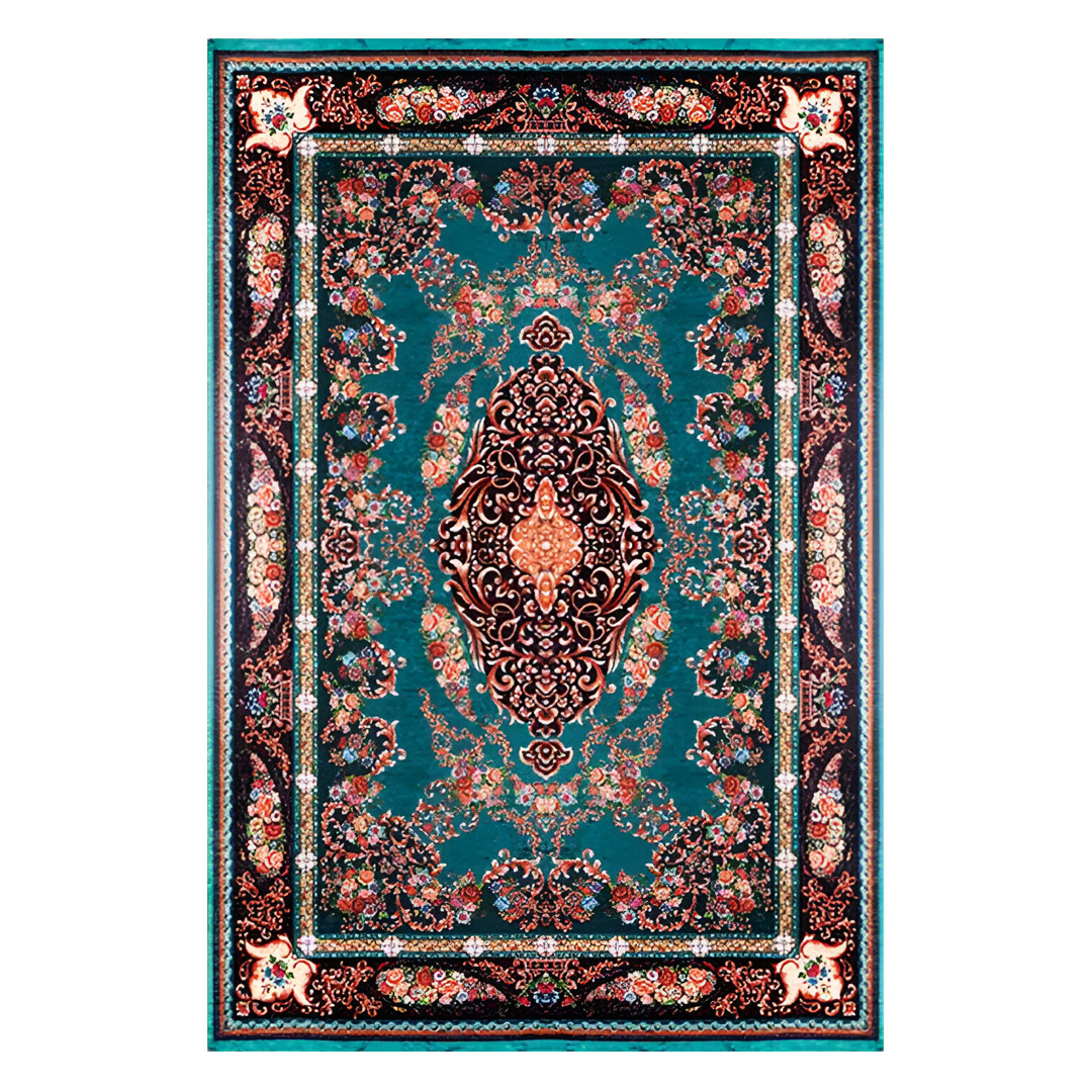فرش مخمل نادی طرح سنتی کد O112